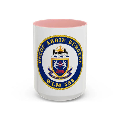 USCGC Abbie Burgess WLM 553 (U.S. Coast Guard) Accent Coffee Mug 15oz Pink - Go Mug Yourself