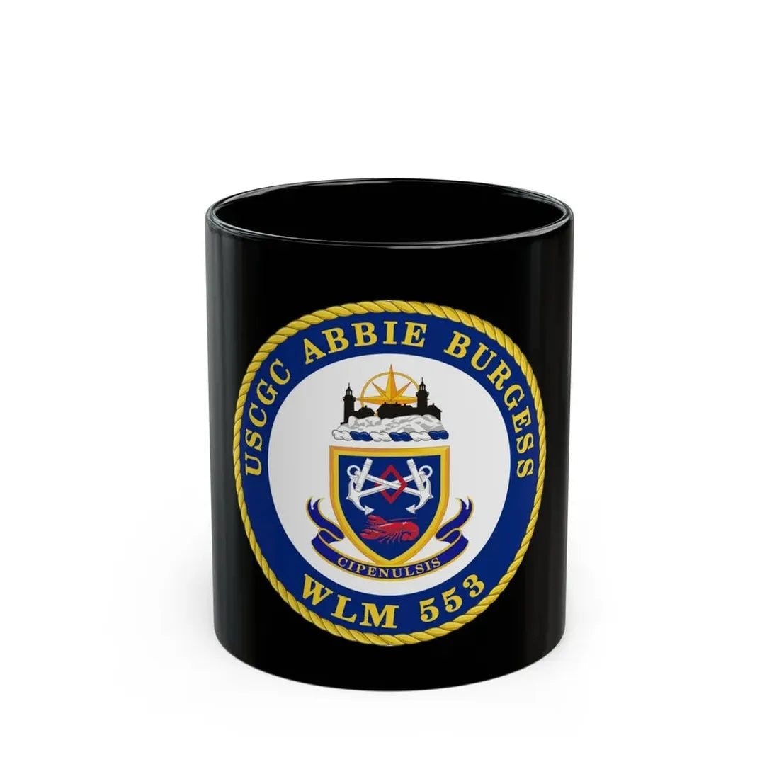 USCGC Abbie Burgess WLM 553 (U.S. Coast Guard) Black Coffee Mug 11oz - Go Mug Yourself