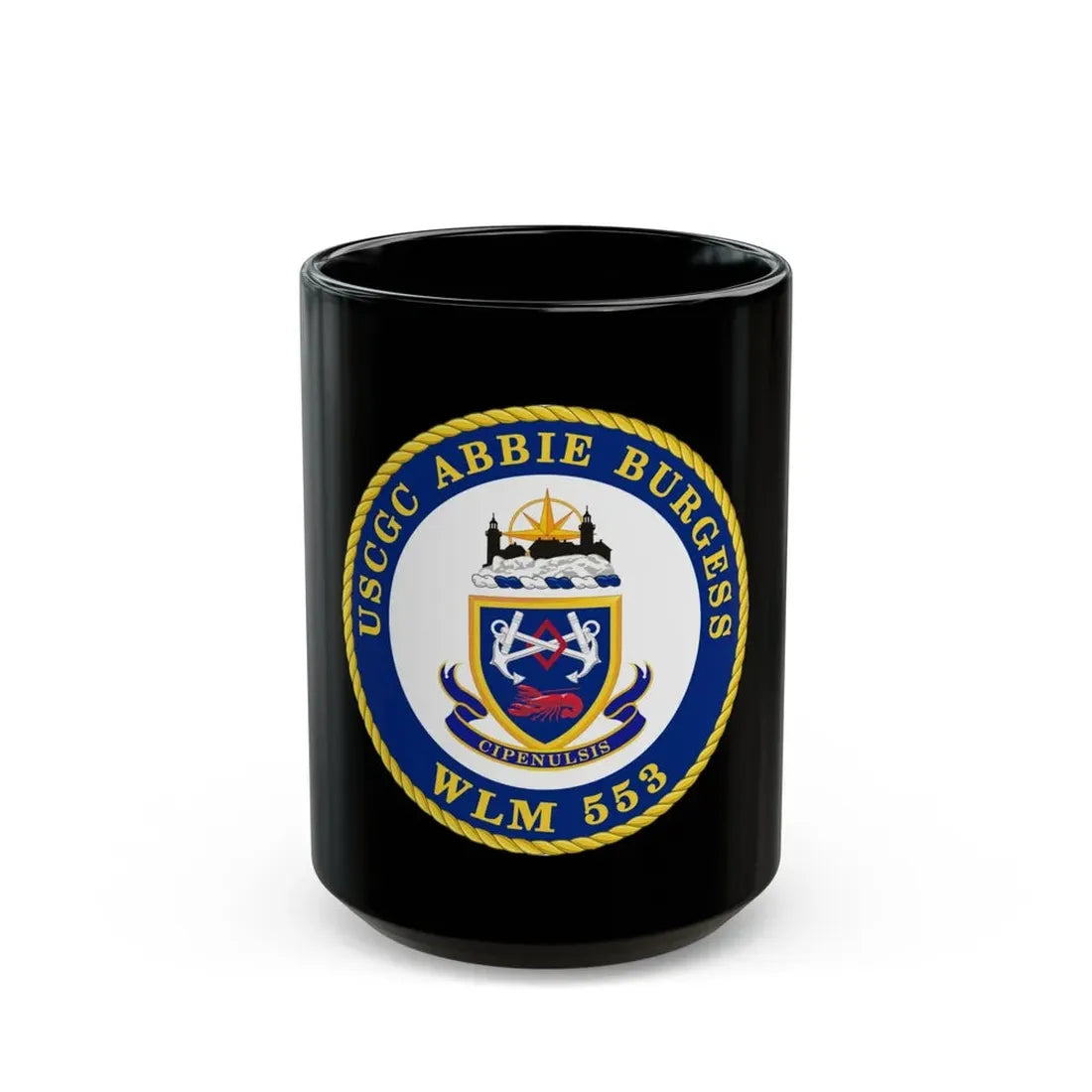 USCGC Abbie Burgess WLM 553 (U.S. Coast Guard) Black Coffee Mug 15oz - Go Mug Yourself