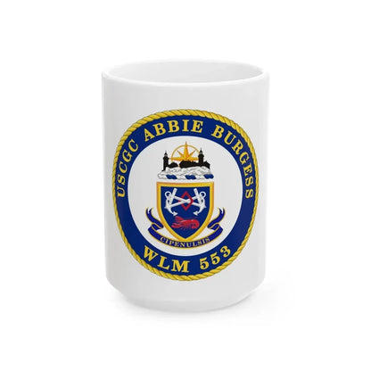 USCGC Abbie Burgess WLM 553 (U.S. Coast Guard) White Coffee Mug 15oz - Go Mug Yourself
