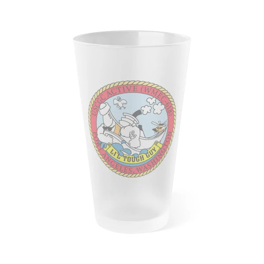 USCGC Active WMEC 618 Little Tough Guy (U.S. Coast Guard) Frosted Pint Glass 16oz-Go Mug Yourself