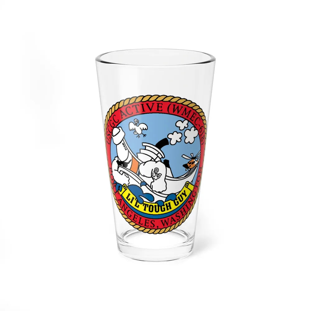 USCGC Active WMEC 618 Little Tough Guy (U.S. Coast Guard) Pint Glass 16oz-16oz-Go Mug Yourself