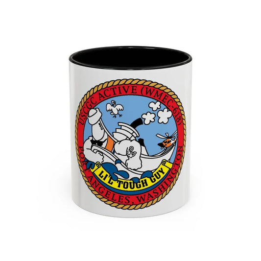 USCGC Active WMEC 618 Little Tough Guy (U.S. Coast Guard) Accent Coffee Mug 11oz Black - Go Mug Yourself
