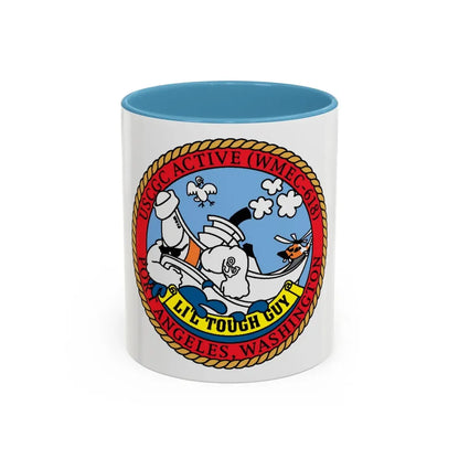 USCGC Active WMEC 618 Little Tough Guy (U.S. Coast Guard) Accent Coffee Mug 11oz Light Blue - Go Mug Yourself
