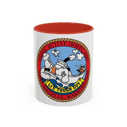 USCGC Active WMEC 618 Little Tough Guy (U.S. Coast Guard) Accent Coffee Mug 11oz Red - Go Mug Yourself
