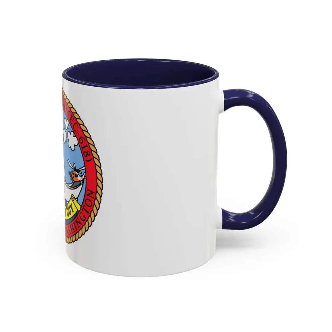 USCGC Active WMEC 618 Little Tough Guy (U.S. Coast Guard) Accent Coffee Mug - Go Mug Yourself