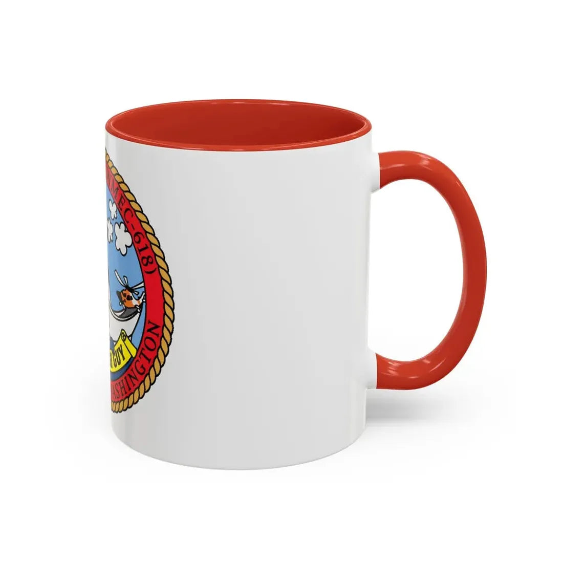 USCGC Active WMEC 618 Little Tough Guy (U.S. Coast Guard) Accent Coffee Mug - Go Mug Yourself