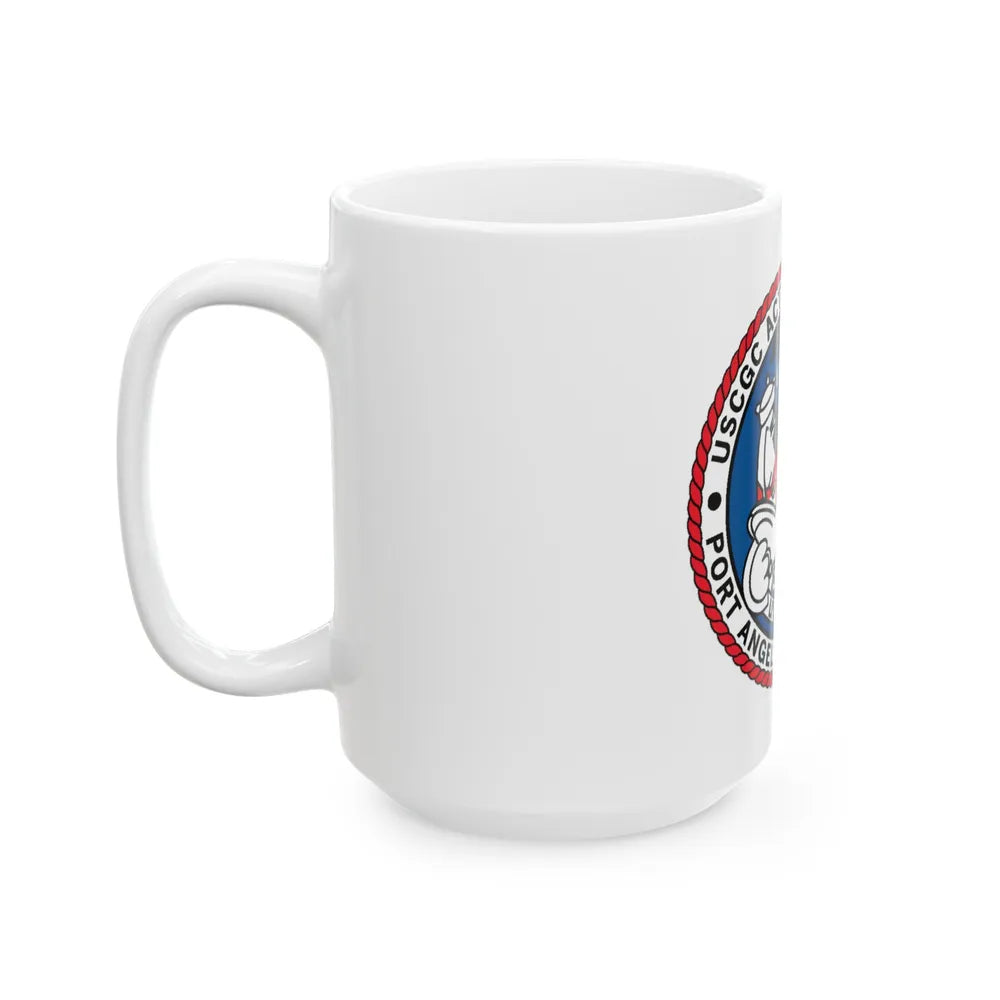 USCGC Active WMEC 618 Port Angeles WA (U.S. Coast Guard) White Coffee Mug-Go Mug Yourself