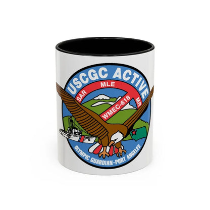USCGC Active WMEC 618 (U.S. Coast Guard) Accent Coffee Mug 11oz Black - Go Mug Yourself