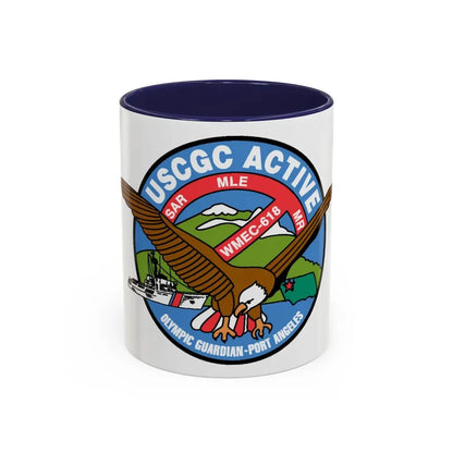 USCGC Active WMEC 618 (U.S. Coast Guard) Accent Coffee Mug 11oz Navy - Go Mug Yourself