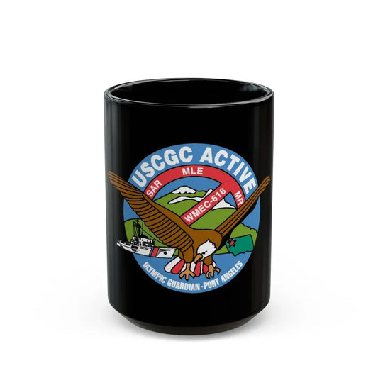 USCGC Active WMEC 618 (U.S. Coast Guard) Black Coffee Mug 15oz - Go Mug Yourself