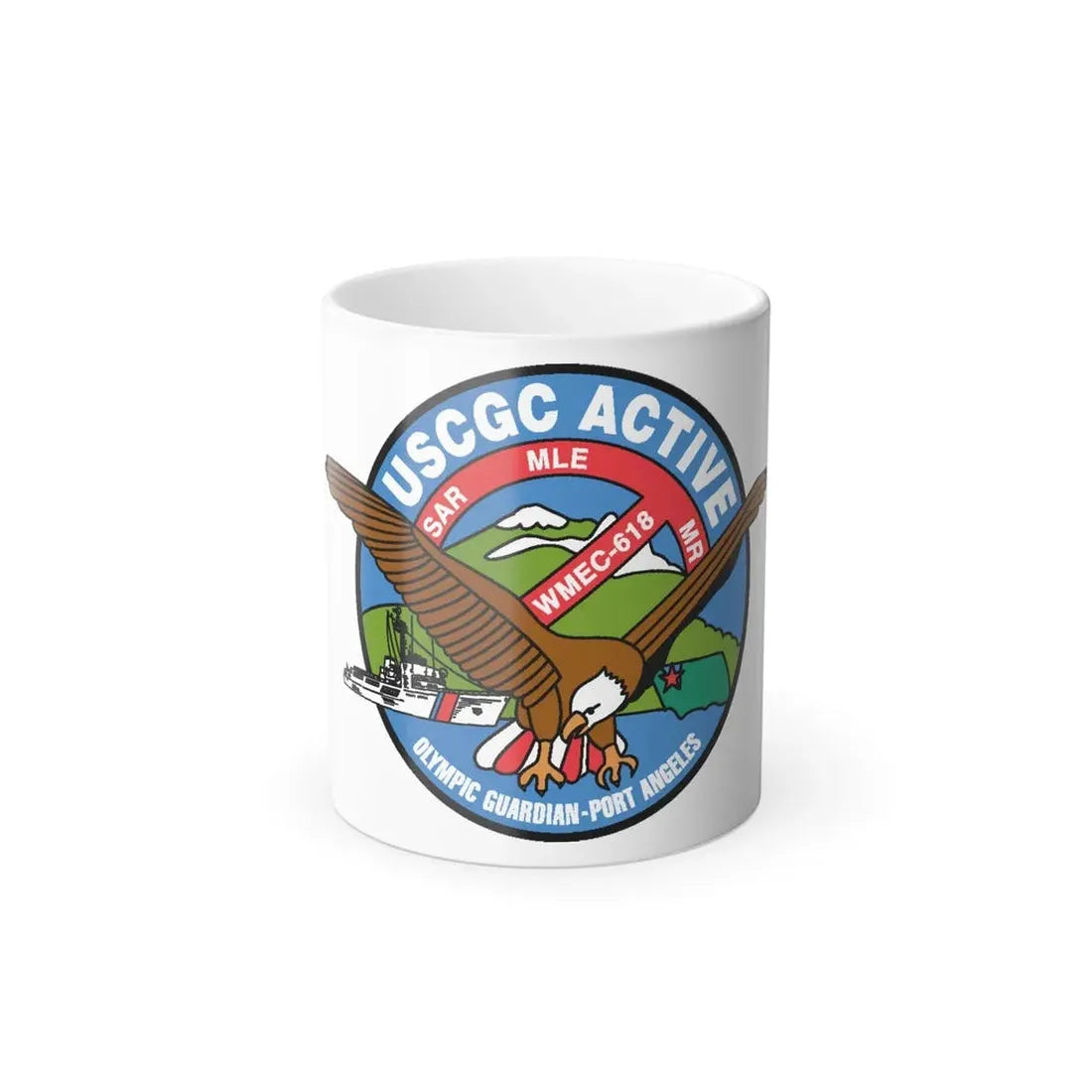 USCGC Active WMEC 618 (U.S. Coast Guard) Color Changing Coffee Mug 11oz - Go Mug Yourself
