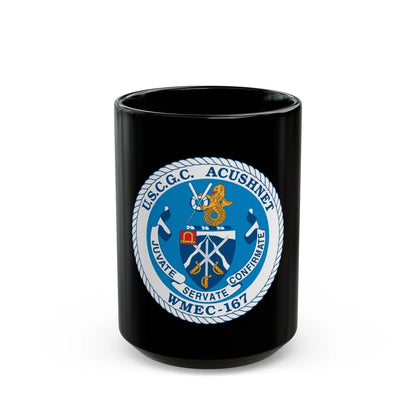 USCGC Acushnet WMEC 167 (U.S. Coast Guard) Black Coffee Mug-15oz-Go Mug Yourself