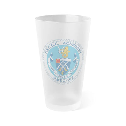 USCGC Acushnet WMEC 167 (U.S. Coast Guard) Frosted Pint Glass 16oz-Go Mug Yourself