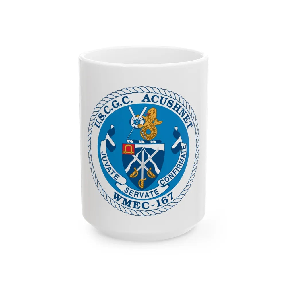 USCGC Acushnet WMEC 167 (U.S. Coast Guard) White Coffee Mug-15oz-Go Mug Yourself