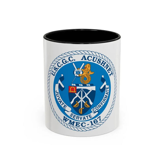 USCGC Acushnet WMEC 167 (U.S. Coast Guard) Accent Coffee Mug 11oz Black - Go Mug Yourself