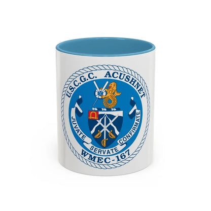USCGC Acushnet WMEC 167 (U.S. Coast Guard) Accent Coffee Mug 11oz Light Blue - Go Mug Yourself
