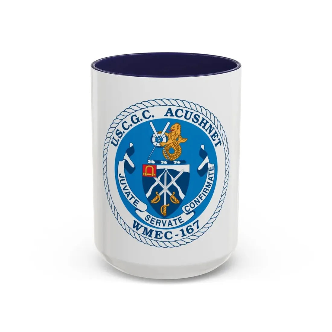 USCGC Acushnet WMEC 167 (U.S. Coast Guard) Accent Coffee Mug 15oz Navy - Go Mug Yourself