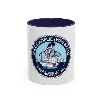 USCGC Adelie (U.S. Coast Guard) Accent Coffee Mug 11oz Navy - Go Mug Yourself