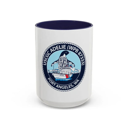 USCGC Adelie (U.S. Coast Guard) Accent Coffee Mug 15oz Navy - Go Mug Yourself
