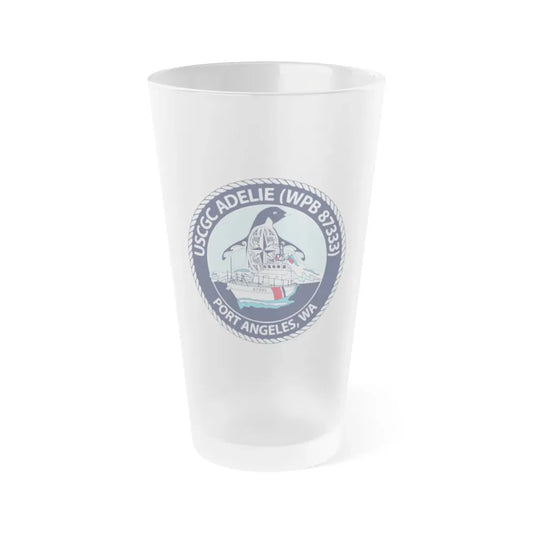 USCGC Adelie (U.S. Coast Guard) Frosted Pint Glass 16oz Default Title - Go Mug Yourself