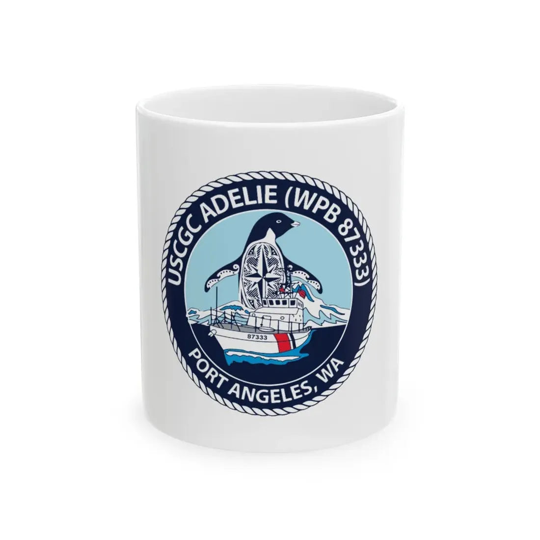 USCGC Adelie (U.S. Coast Guard) White Coffee Mug 11oz - Go Mug Yourself