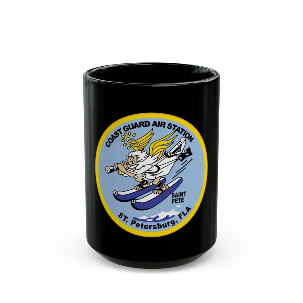 USCGC Air Station St Petersburg FLA (U.S. Coast Guard) Black Coffee Mug-15oz-Go Mug Yourself