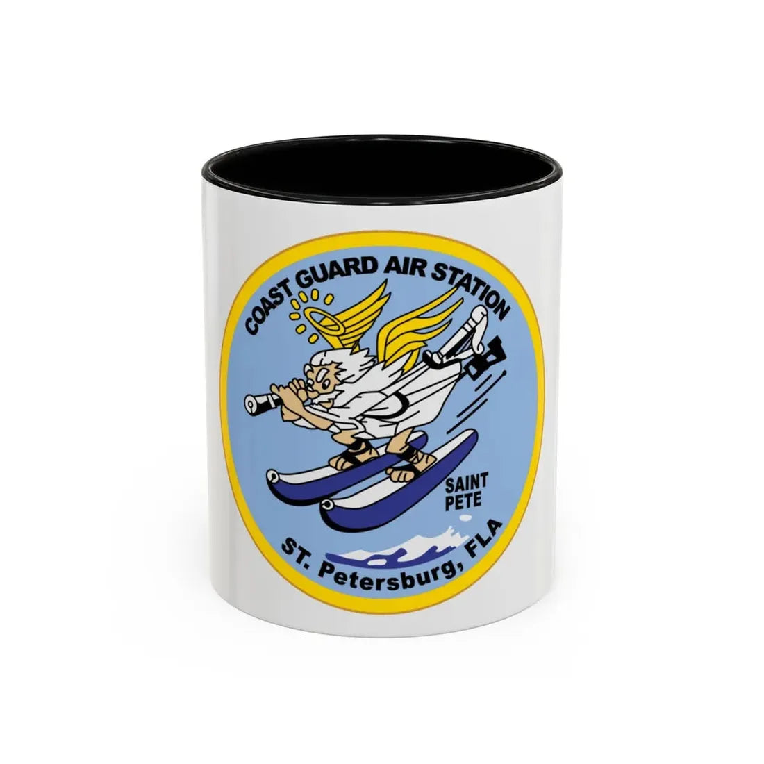 USCGC Air Station St Petersburg FLA (U.S. Coast Guard) Accent Coffee Mug 11oz Black - Go Mug Yourself