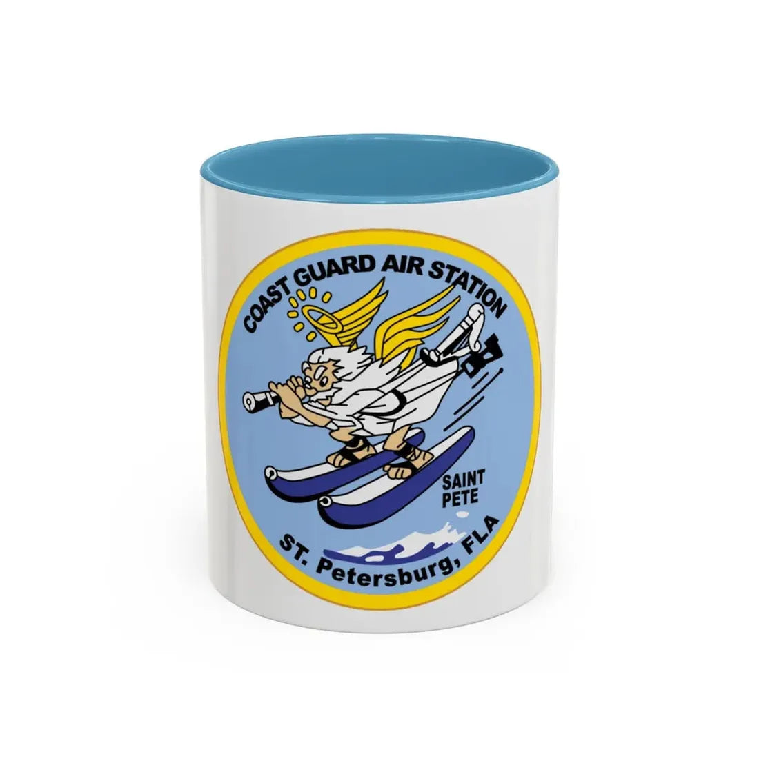 USCGC Air Station St Petersburg FLA (U.S. Coast Guard) Accent Coffee Mug 11oz Light Blue - Go Mug Yourself