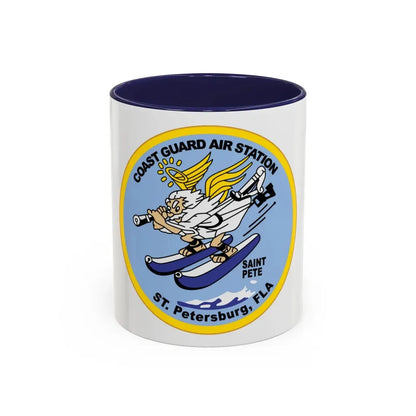 USCGC Air Station St Petersburg FLA (U.S. Coast Guard) Accent Coffee Mug 11oz Navy - Go Mug Yourself