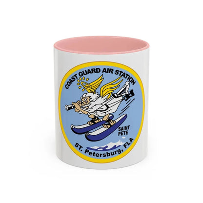 USCGC Air Station St Petersburg FLA (U.S. Coast Guard) Accent Coffee Mug 11oz Pink - Go Mug Yourself