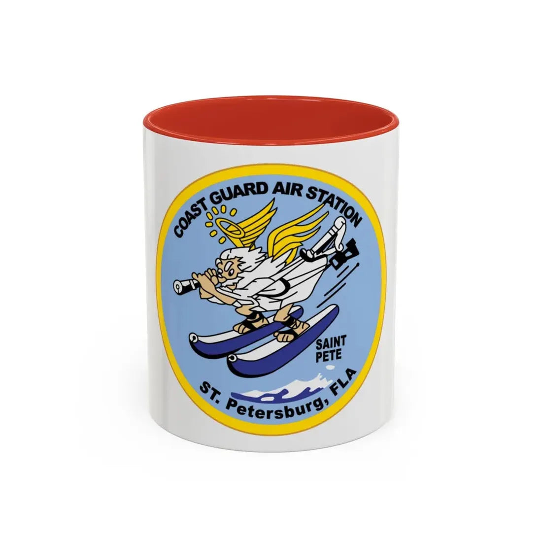 USCGC Air Station St Petersburg FLA (U.S. Coast Guard) Accent Coffee Mug 11oz Red - Go Mug Yourself