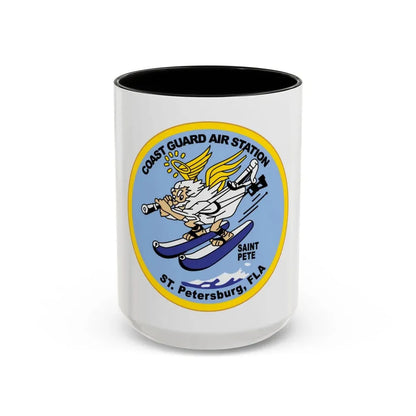 USCGC Air Station St Petersburg FLA (U.S. Coast Guard) Accent Coffee Mug 15oz Black - Go Mug Yourself