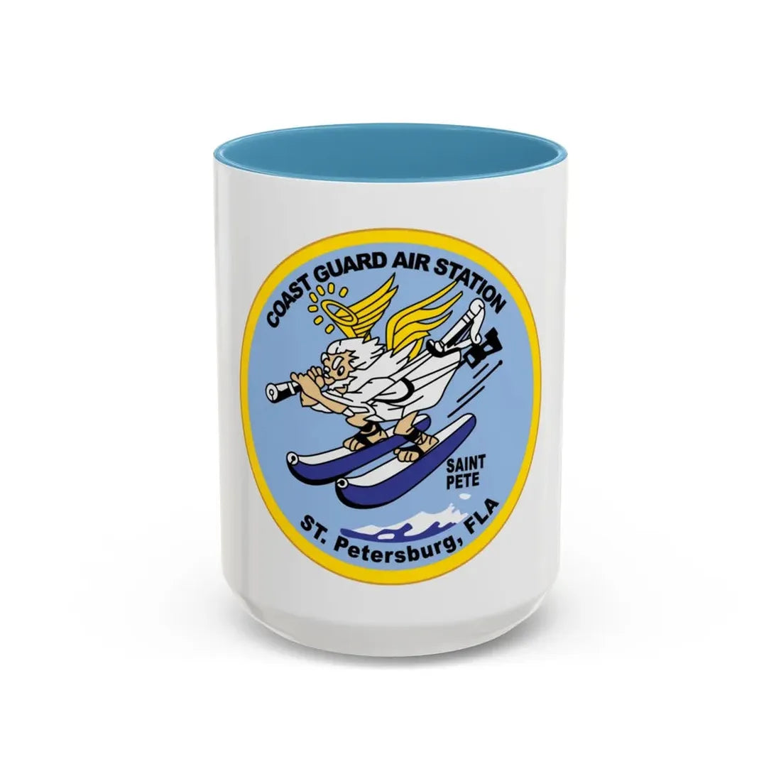 USCGC Air Station St Petersburg FLA (U.S. Coast Guard) Accent Coffee Mug 15oz Light Blue - Go Mug Yourself
