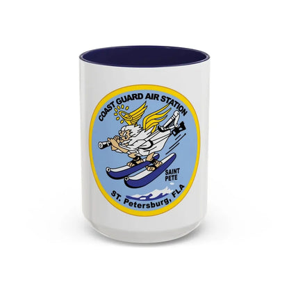 USCGC Air Station St Petersburg FLA (U.S. Coast Guard) Accent Coffee Mug 15oz Navy - Go Mug Yourself