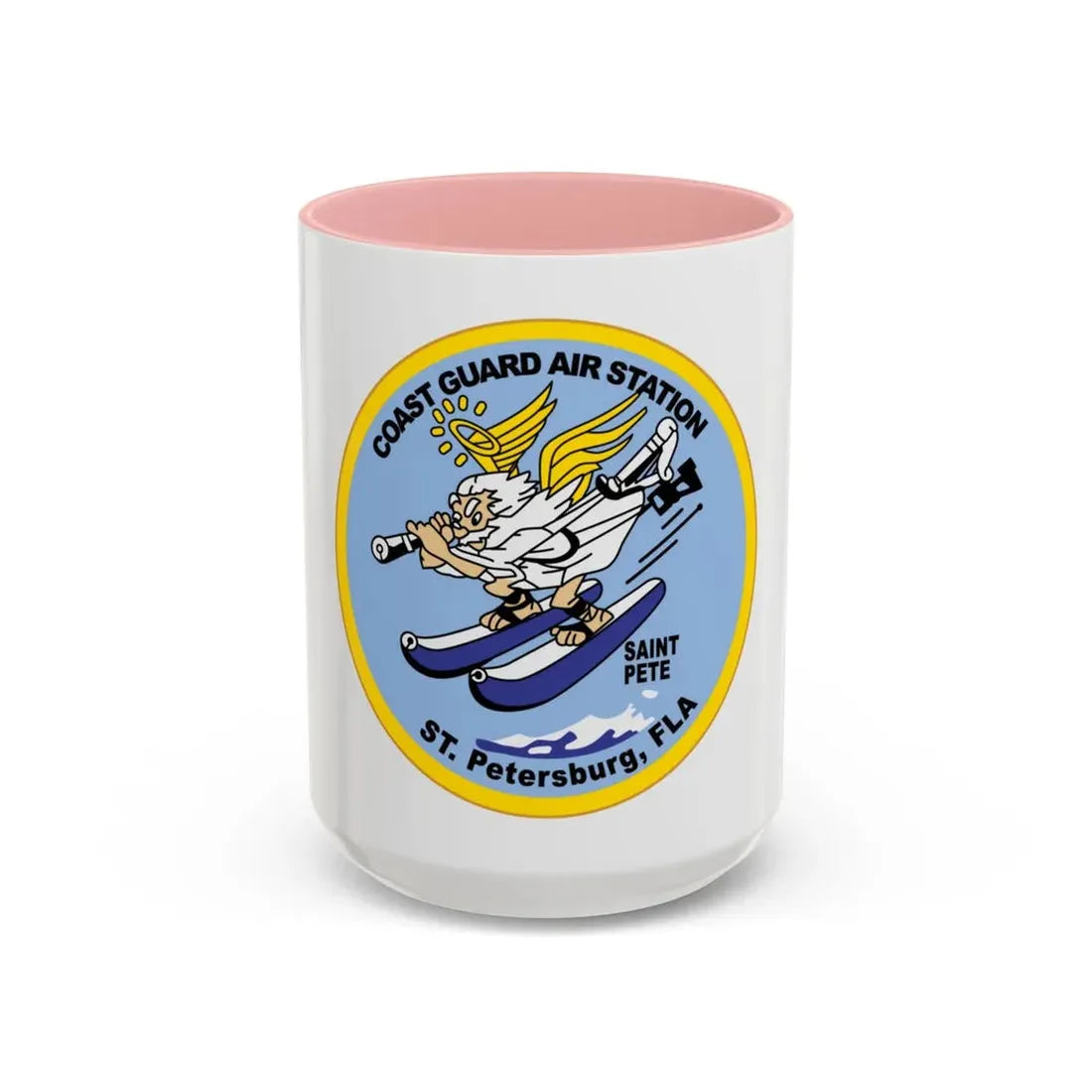 USCGC Air Station St Petersburg FLA (U.S. Coast Guard) Accent Coffee Mug 15oz Pink - Go Mug Yourself