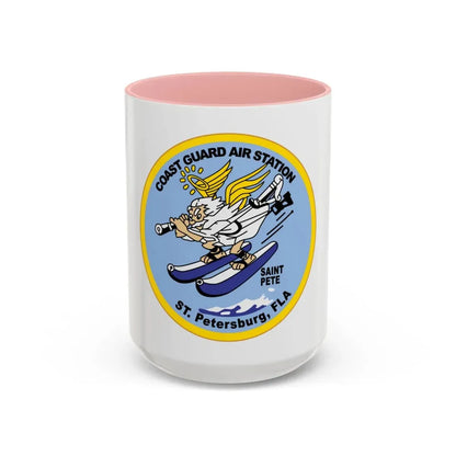 USCGC Air Station St Petersburg FLA (U.S. Coast Guard) Accent Coffee Mug 15oz Pink - Go Mug Yourself