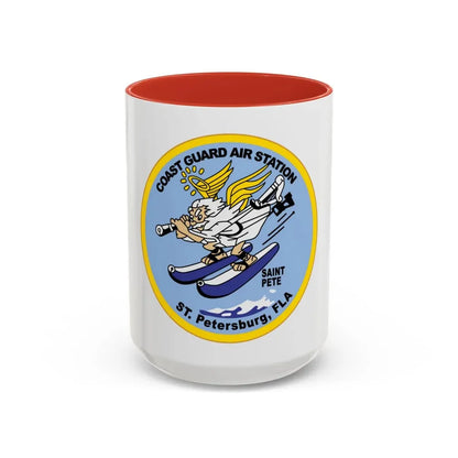 USCGC Air Station St Petersburg FLA (U.S. Coast Guard) Accent Coffee Mug 15oz Red - Go Mug Yourself