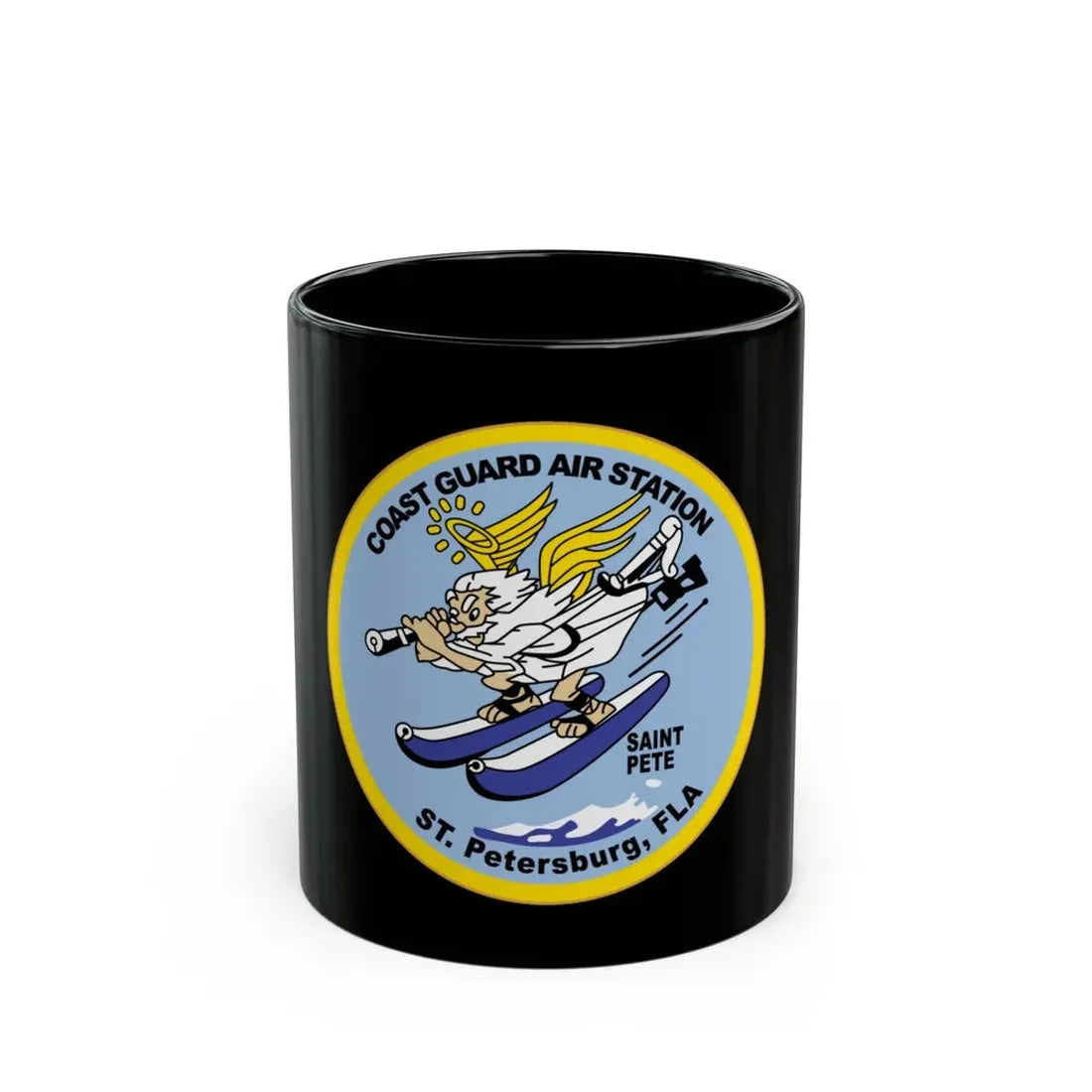 USCGC Air Station St Petersburg FLA (U.S. Coast Guard) Black Coffee Mug 11oz - Go Mug Yourself