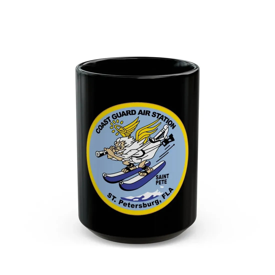 USCGC Air Station St Petersburg FLA (U.S. Coast Guard) Black Coffee Mug 15oz - Go Mug Yourself