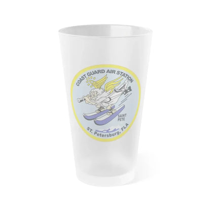 USCGC Air Station St Petersburg FLA (U.S. Coast Guard) Frosted Pint Glass 16oz Default Title - Go Mug Yourself