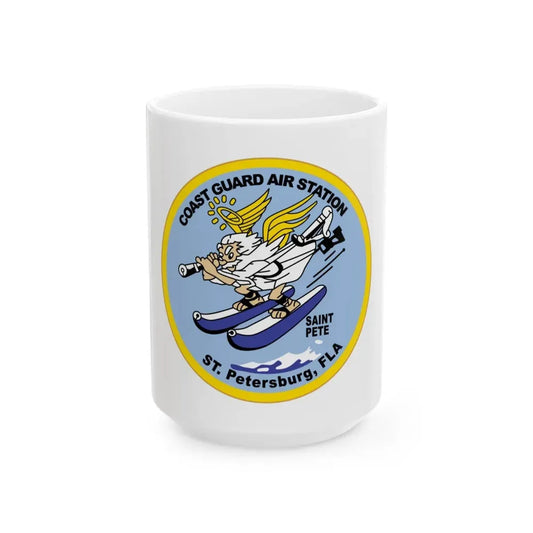 USCGC Air Station St Petersburg FLA (U.S. Coast Guard) White Coffee Mug 15oz - Go Mug Yourself