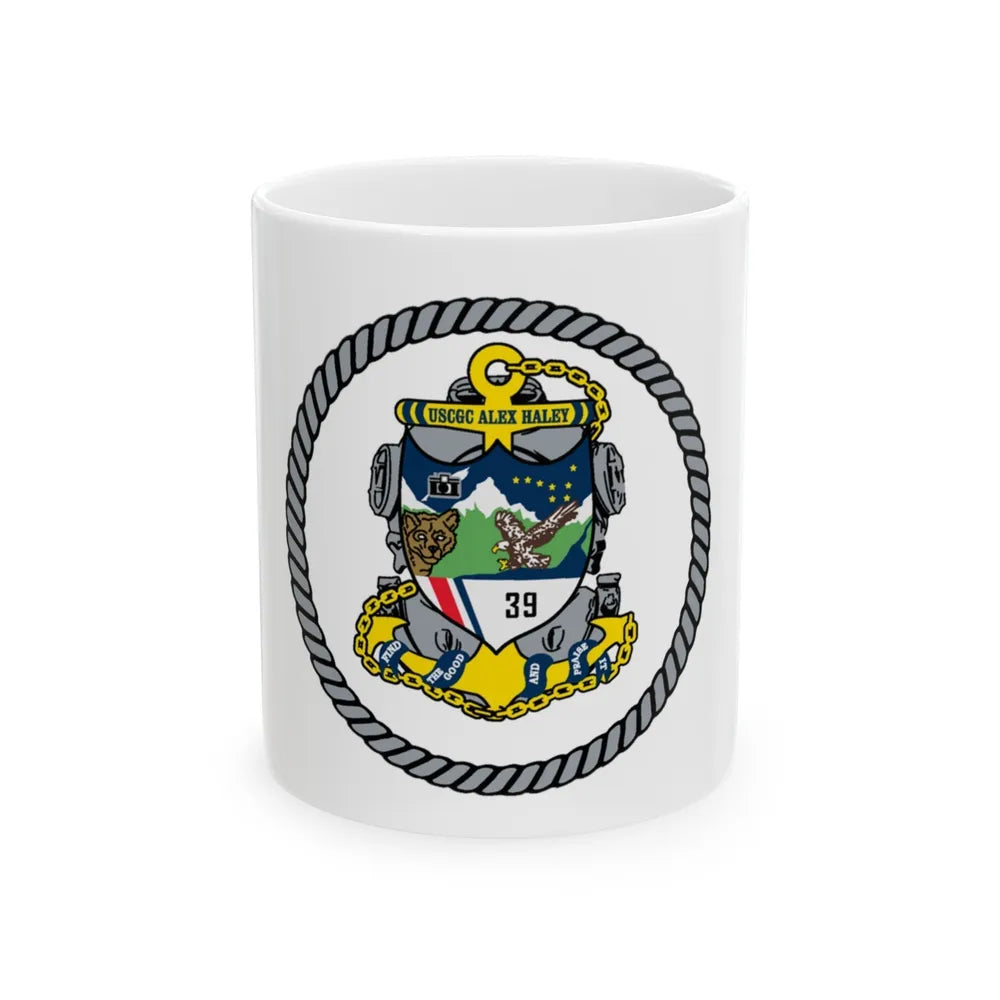 USCGC Alex Haley 39 (U.S. Coast Guard) White Coffee Mug-11oz-Go Mug Yourself