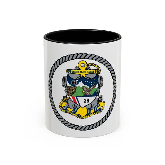 USCGC Alex Haley 39 (U.S. Coast Guard) Accent Coffee Mug 11oz Black - Go Mug Yourself