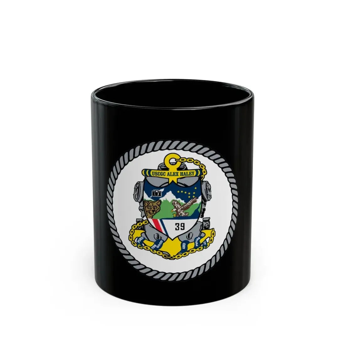 USCGC Alex Haley 39 (U.S. Coast Guard) Black Coffee Mug 11oz - Go Mug Yourself