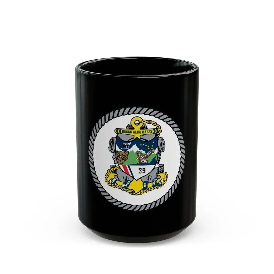 USCGC Alex Haley 39 (U.S. Coast Guard) Black Coffee Mug 15oz - Go Mug Yourself