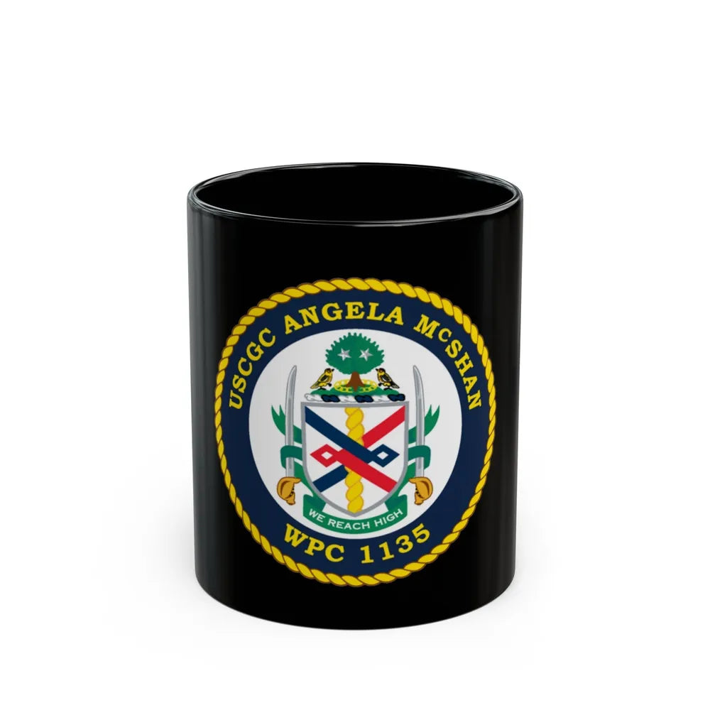 USCGC ANGELA McSHAN WPC 1135 (U.S. Coast Guard) Black Coffee Mug-11oz-Go Mug Yourself