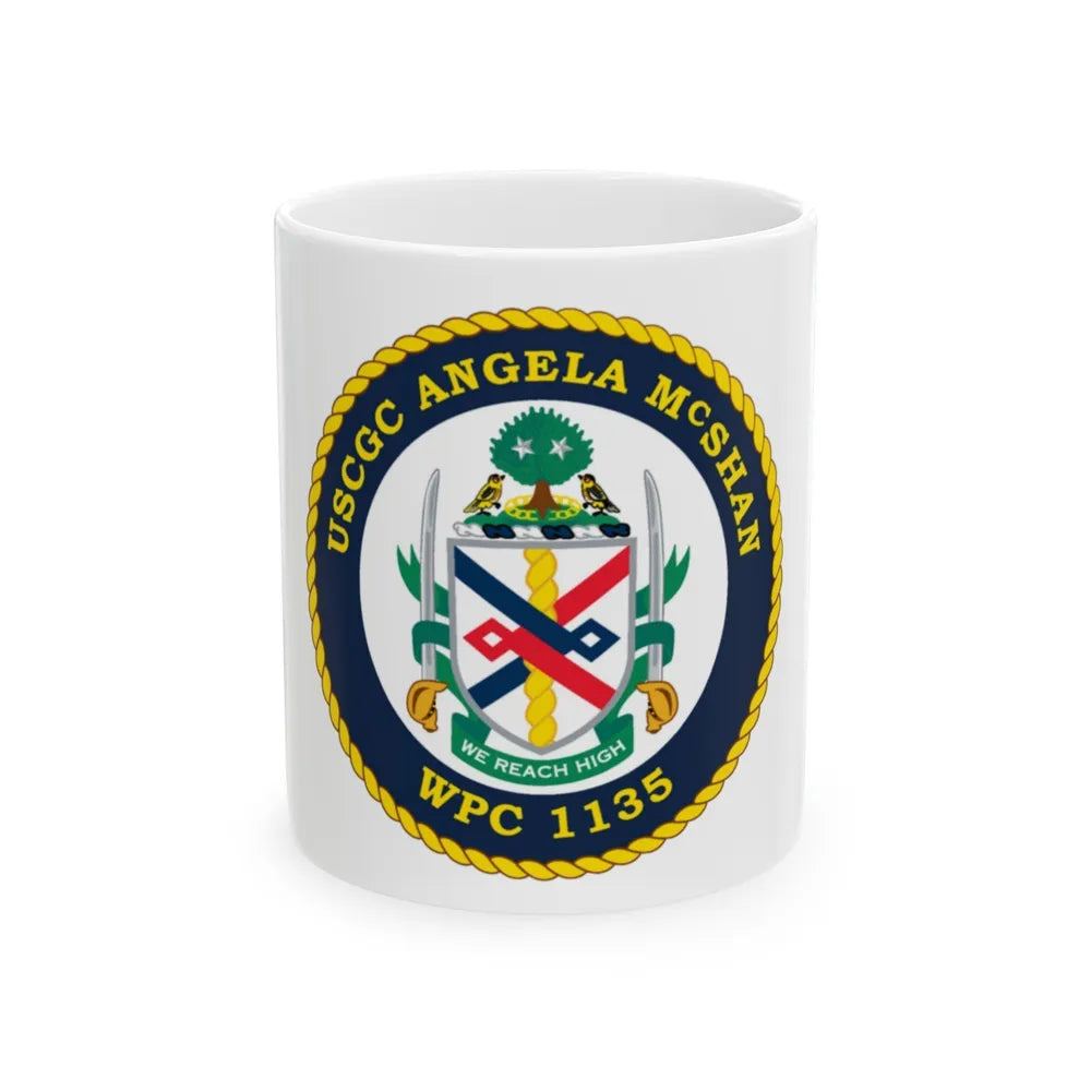 USCGC ANGELA McSHAN WPC 1135 (U.S. Coast Guard) White Coffee Mug-11oz-Go Mug Yourself