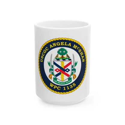 USCGC ANGELA McSHAN WPC 1135 (U.S. Coast Guard) White Coffee Mug-15oz-Go Mug Yourself