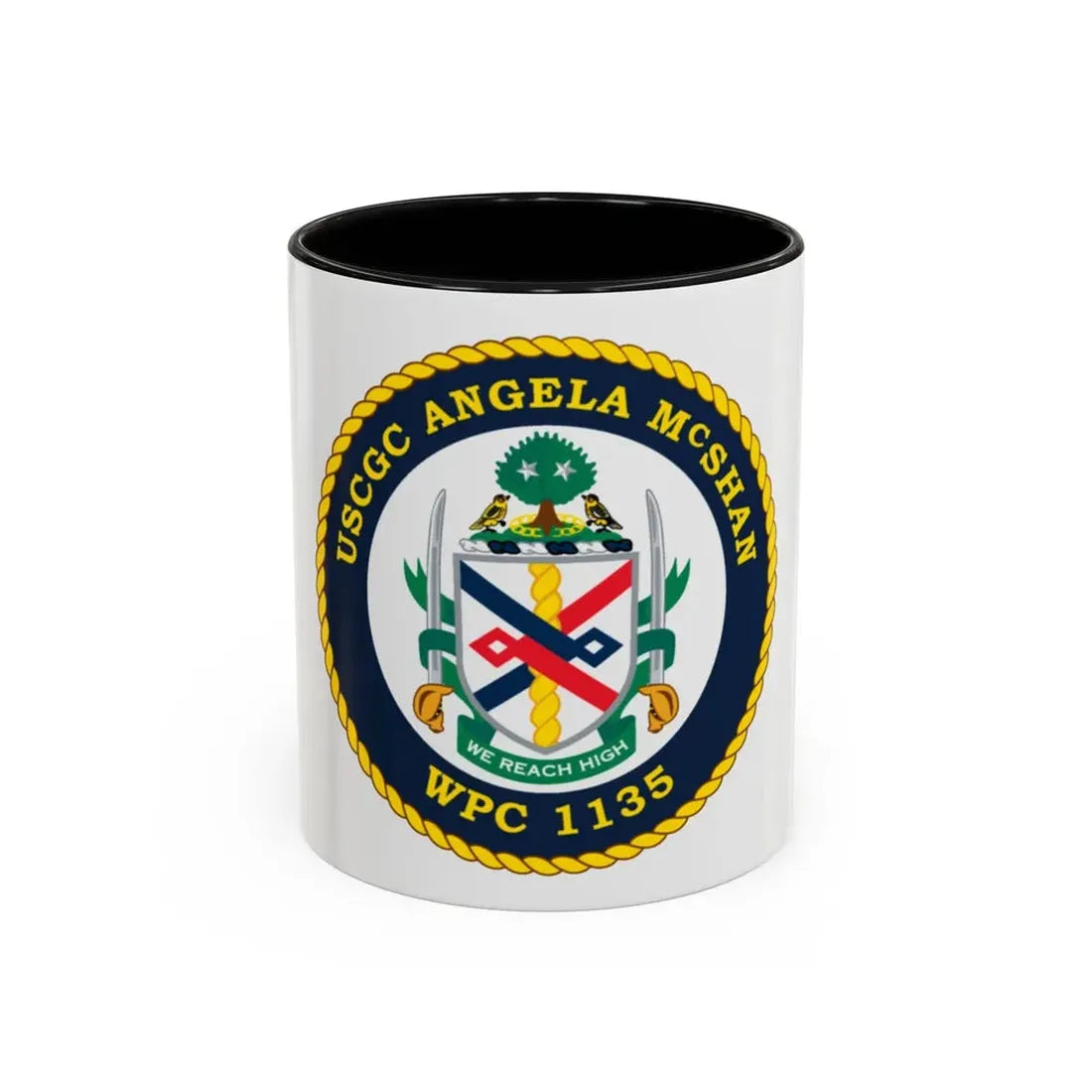 USCGC ANGELA McSHAN WPC 1135 (U.S. Coast Guard) Accent Coffee Mug 11oz Black - Go Mug Yourself